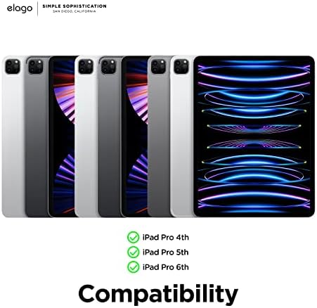 Случај За Магнетно Фолио елаго за iPad Pro 12,9 инчи 6-та, 5 - та, 4-Та Генерација-Задната Плоча може Да се Закачи На Метални Материјали,