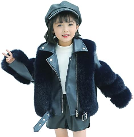 Зимски палта на Кагајд за деца Девојки Девојки со долги ракави есен зимски јакна Детска руно патент до цврста јакна Топло волчен палто