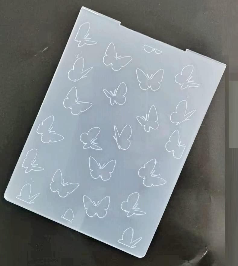 Wooyangfun 1pc Пеперутка позадина Втиска папка за правење картички за правење цветни DIY пластични скрип -книги Фото албум картичка хартија