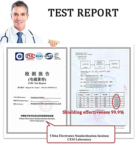 CXSMKP Емф Заштита&засилувач; Заштитен Сребрени Влакна Фарадеј Ткаенина, ЕМФ/РФИД/ЕМИ/РФ Блокирање 5G Анти-Зрачење Ткаенина За Зрачење-Доказ