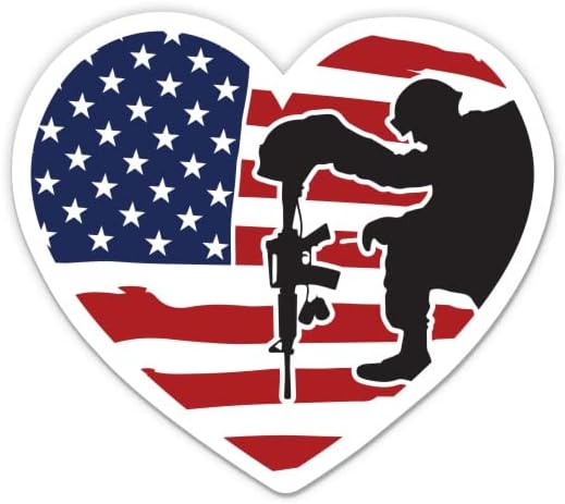 Налепници за воени ветерани на знамето на САД - 2 пакувања од 3 налепници - водоотпорен винил за автомобил, телефон, шише со вода,