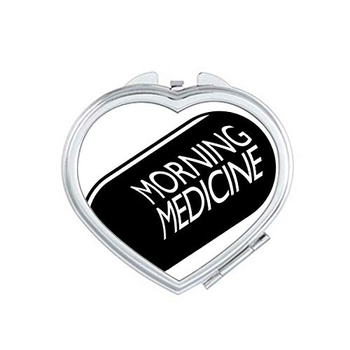 Утринска медицина Цитат Арт Деко Подарок моден огледало за патување Преносен рачен џеб шминка