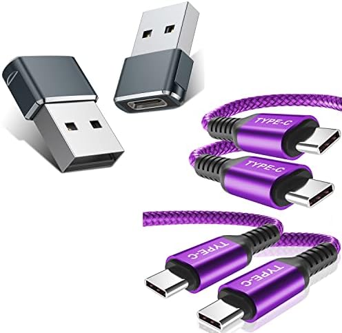 USB C Femaleен до машки пакет адаптер со кабел за полнач од типот C 100W PD 10FT, компатибилен со MacBook Pro M1, S21 21, iPad