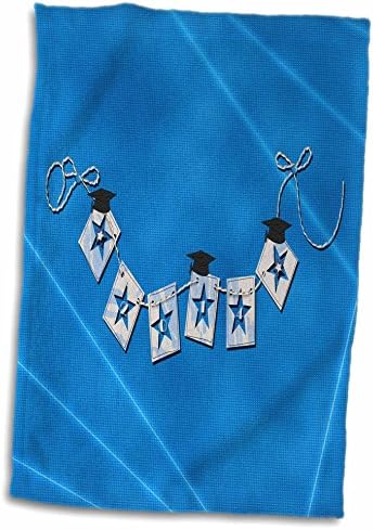 Капи за дипломирање 3drose 2014, Surt starвездички изглед на знамето врзано со предиво, сини - крпи