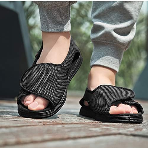 ZBJH летни удобни дијабетични чевли мажи стапало отечени палецот валгус проширени сандали кои не се лизгаат необични чевли погодни за