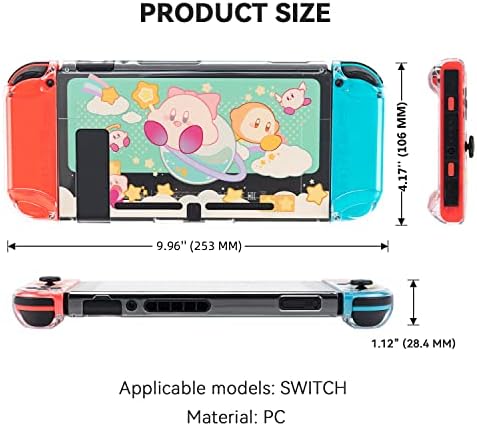 Заштита на заштитниот случај на Nintendo, заштитено покритие со заштитени полиња со тврда обвивка, компатибилен со Nintendo Switch и Controller