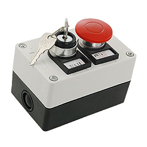 URBEST® 660V 10a Црвена Моментална Печурка 2 Позиција за Вклучување/Исклучување Заклучување На Клучот Ротационен Прекинувач На Копчето За