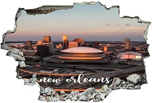 Кококен Американска Држава Луизијана Сликарска Уметност Во Њу Орлеанс Њу Орлеанс Поглед На Градот 3д Ѕидни Налепници Мурална