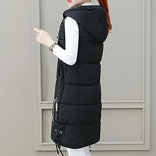 Удобност патент трендовски длабоки V вратот палта за дами со долги ракави за надворешни работи за работа со преголема зимска памучна
