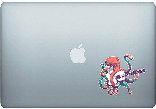 Октопод свири гитара - 5 инчи со целосна боја на бои за MacBooks или лаптопи - гордо направено во САД од лепило винилхор