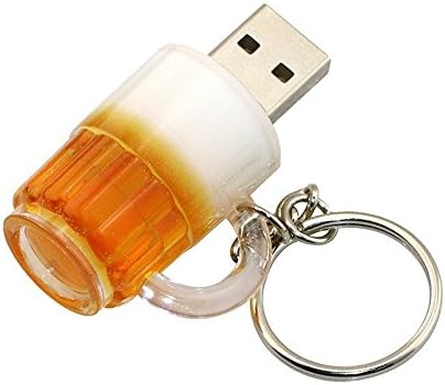 Цртано пиво чаша форма за подарок 2.0/3.0 USB -клуч на трепкање со клучеви USB Flash Disk Penger Memory Stick Pendrive