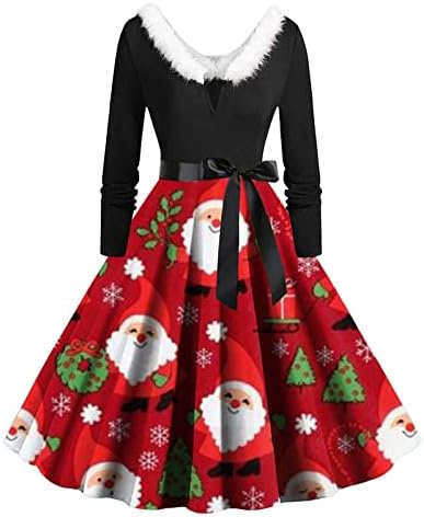 Wените жени Среќен Божиќен џемпер фустан симпатична грда ирваси графички дуксери фустан Божиќни дуксери