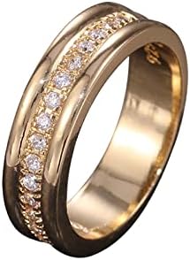 Двојка принцеза пресечен дијамантски сет прстен моден луксузен ангажман свадбен накит со повеќе прсти за прсти за жени