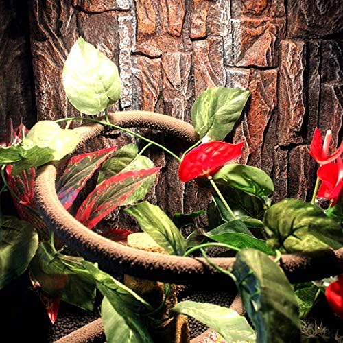 Тфвадмх Рептилите Лозите Од Џунглата Свиткуваат Гранка бршлен 4 парчиња Вештачки Лажни Лисја Орнаменти За Живеалишта За Камелеони, Змии,