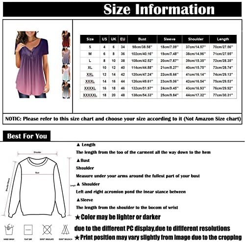 Плус големина на врвови за жени лабава вклопена туника за жени летни врвови симпатични гроздобер кошули со краток ракав y2k цветни годишни
