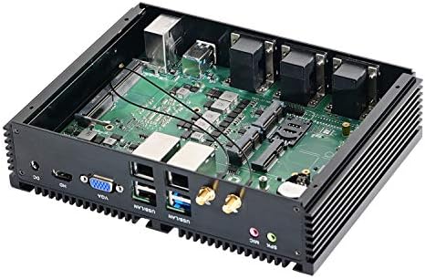 Hunsn Индустриски Компјутер, IPC, Fanless Мини КОМПЈУТЕР, Intel Core I5 8250U, IM07, GPIO, Чувар, WOL, SIM Слот, 2 x LAN, 6 x