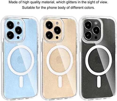 Eouine сјај магнетски за Apple iPhone 12 Pro Max 6.7 Телефонски случај 【Компатибилен со Magsafe】 Јасни не пожолтено треперење TPU -PUSPROOF