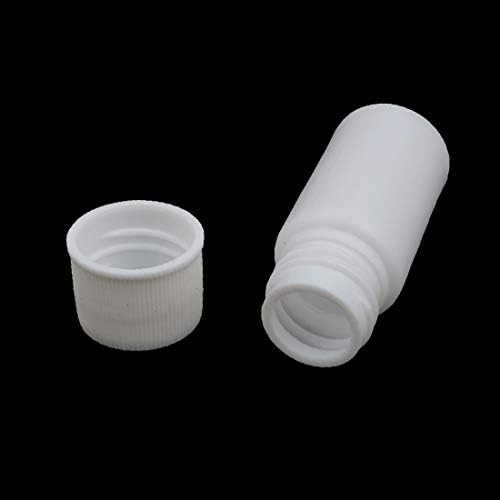 Х-DREE 10ml Пластична Бела Тркалезна Тегла За Складирање Шишиња Со Цврст Прав (10 ml de plastico BLANC-O redondo solido en polvo