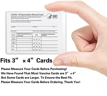 Mljsh 1-Пакет Носителот Вакцина Картичка Гребење-Доказ, Цдц Вакцинација Картичка Заштитник 4 € 3 Инчи, Имунизација Вакцинираат Рекордни