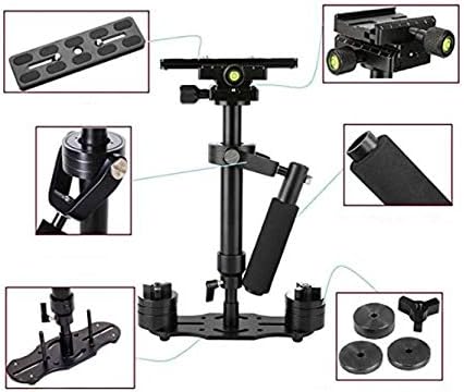 Wondalu S40 15.8 '/40см рачен стабилизатор на камера Steadycam за DSLR STEADICAM CANON NIKON GOPRO AEE Видео со плоча за брзо ослободување
