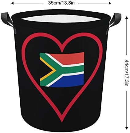 Љубов Јужна_африка Црвено Срце Корпа За Перење Склоплива Висока Облека Попречува Со Рачки Торба За Складирање