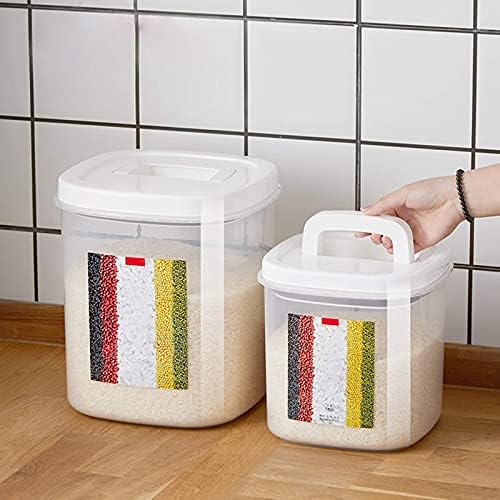 PKFINRD сад за складирање ориз за складирање ориз транспарентен пластичен кафе зрна кутија кутија кујна кујна за складирање на храна запечатен