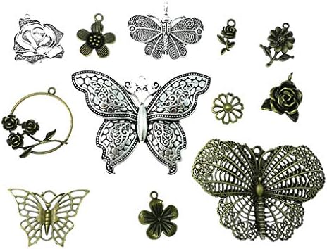 Кинтешун Пеперутка Цвет Лист Шарм Приврзок ЗА Самостојно Изработка На Накит Додатоци