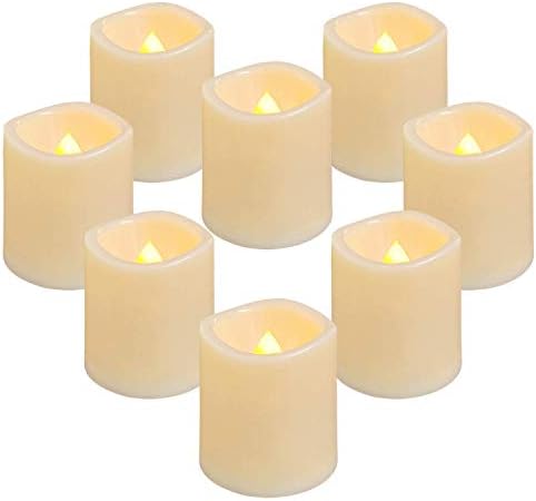 Homemory 24 парчиња бели луминарни кеси и домашна 12 парчиња треперење на безмилосни свеќи за гласање