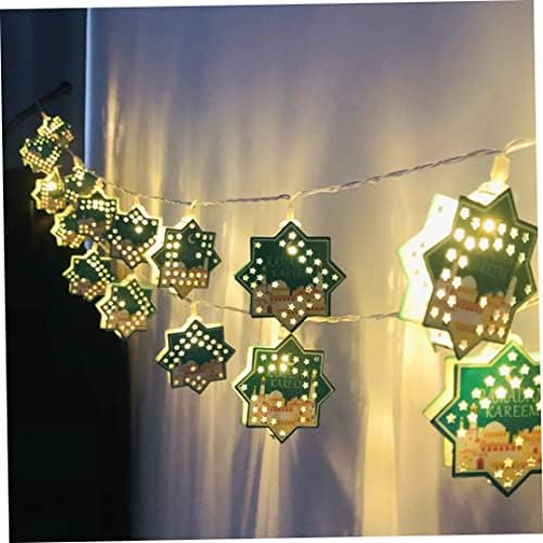 Kuyyfds ramadan Light, Eid Mubarak String Lights 20 LED диоди Месечината starвезда самовила светла Рамадан украси 300 см стил 2