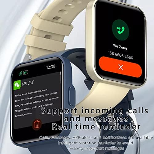 Паметен Часовник-Фитнес Тракер За Активност Со Монитор На Отчукувањата На Срцето Паметен Часовник Компатибилен Со iPhone Samsung Android iOS IP68