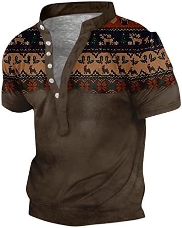 Менс со долг ракав гроздобер маичка Обична голема големина 6 копче V вратот пулвер врвови стојат јака лабава маичка