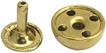 Wuuycoky светло златно двојно капаче за метални метални метални капаци и пост 10мм пакет од 60 комплети