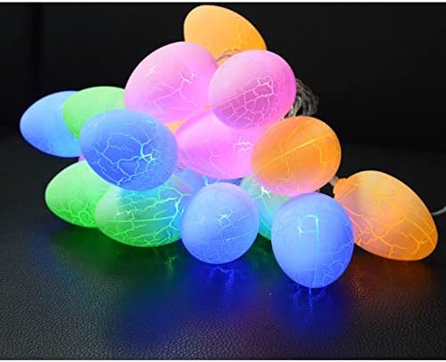 Homeleo 20 LED далечински јајца Велигденски светла за велигденски украси, разнобојни светла за виси јајце за дома, пролет, венец, дрво, маса,