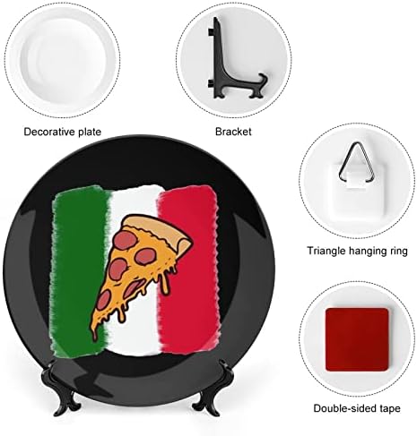 Знаме на пица Италија, печатена коска Кина Декоративна плоча за занаетчиски плочи со приказ за домашна вечера на wallидот на канцеларијата