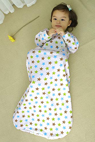 Bloomstar Бебе, вреќа за спиење Swaddle, носено ќебе со долги ракави, памук за бебиња, вреќа за спиење со ракави од 12-18 милиони вреќа за