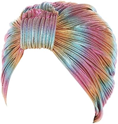 Женски истегнат полиестерски турбани претходно врзани изопачени плетенка коса покритие свилени шалови за рак на коса за опаѓање