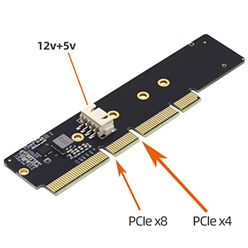 Cy M.2 M-Key NGFF NVME AHCI SSD на PCIE 3.0 X16 X8 X4 Адаптер за напојување за 110mm 80mm SSD 1U сервер
