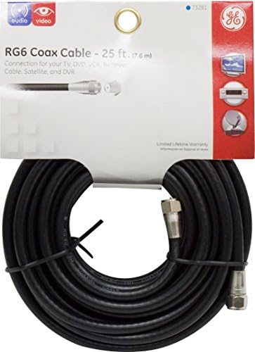 GE 73281 Видео кабел со 25 метри RG6, црн