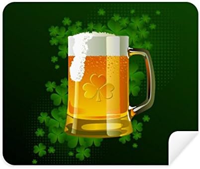 Пиво Ирска Денот На Свети Патрик Чистење Крпа Екран Почиста 2 парчиња Велур Ткаенина