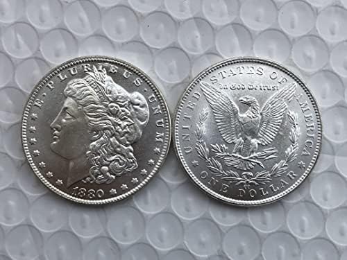 1880с Издание Американски Морган Монета Сребрен Долар Месинг Сребрена Позлатени Антички Занаети Странски Комеморативни Монети