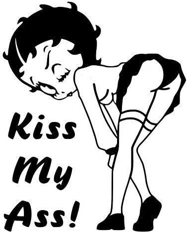 бети Буп Смешни Фан Уметност 6 Висок Бакнеж Мојот Газ Класичен Цртан Лик Логото Умре Намалување Налепница-Црна Боја.