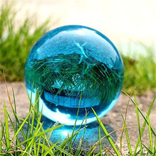 Подарок_Source 2,75 инчи езеро сина кристална топка со кристален штанд, K9 цврсто кристално чиста стаклена топка фенгшуи лековити кристали