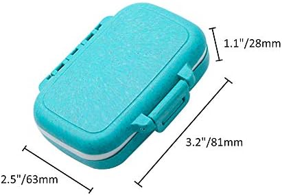 Џиозерми 4 парчиња Мала Кутија За Додатоци За Таблети За Џеб или Чанта, 3-Отстранливи Прегради Кутија За Организатор На Лекови За Носење