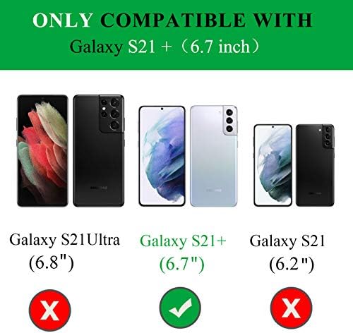 Www Паричник Случај Компатибилен Со Samsung Galaxy S21 Плус/Galaxy S21+ 5G 6.7,[Луксузен Романтичен Врежан Цвет] Кожен Паричник Случај со [Огледало
