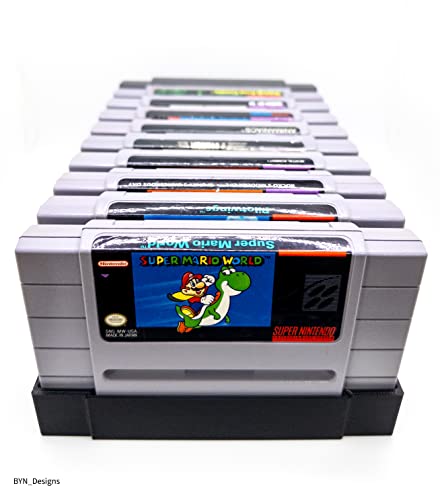 Држач за касети за игри за игри во Супер Нинтендо - има до 10 натпревари - SNES Display Tray