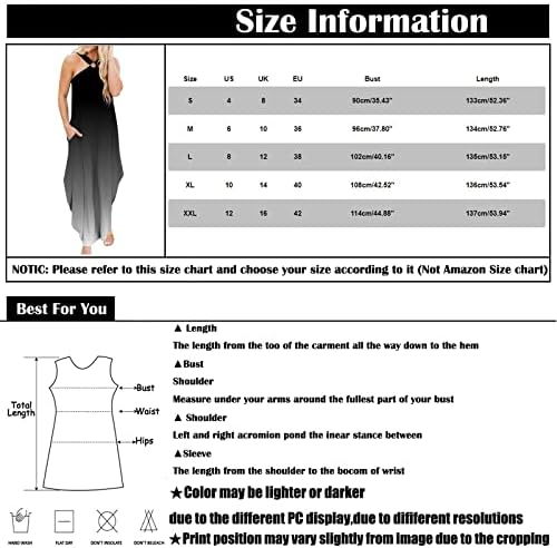 Fragarn Party фустани за жени 2023 година, модни жени обични вкрстени вратот лабава печатена џеб со долг фустан со отворен фустан со отворен