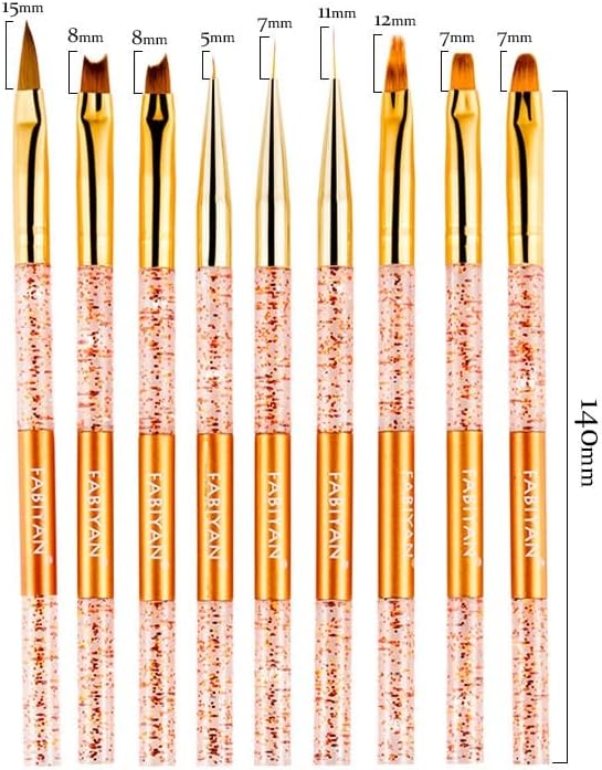 Sawqf Extension Pen Thin Liner Nail Art Sainting Saftiction Clumes Churnes Gradient резба акрилик маникир алати злато