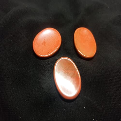 Црвен Јаспер загрижени камен за кристално лекување џеб палм камен палецот камен 2 компјутери