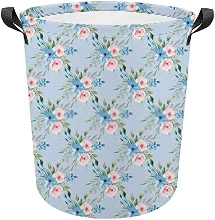 Водоотпорен водоотпорен платно платно за перење на платно Акварела за печење и сини цвеќиња што може да се преклопуваат играчки