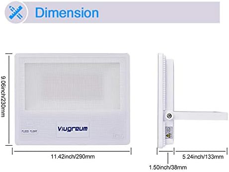 Yuyvhh LED безбедносно светло Сензор за движење на отворено светло 10 пакет 150W 6000-6500K 8000lm IP65 водоотпорна ETL сертифицирана